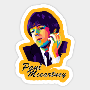 Paul McCartney Wpap Pop Art Sticker